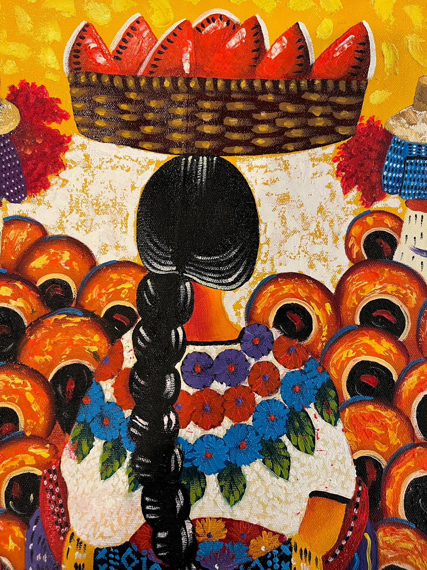 Mujeres que llevan ollas de barro