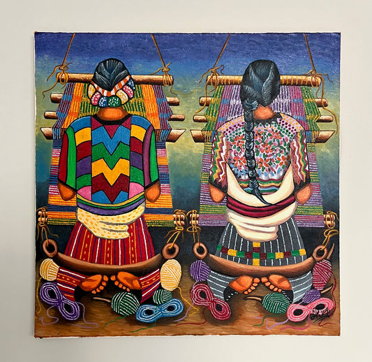 Mujeres tejiendo juntas