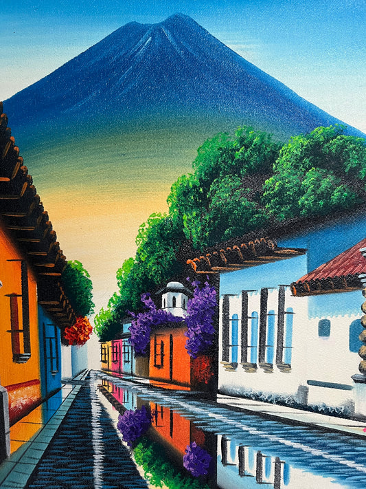Calles de Antigua después de la lluvia